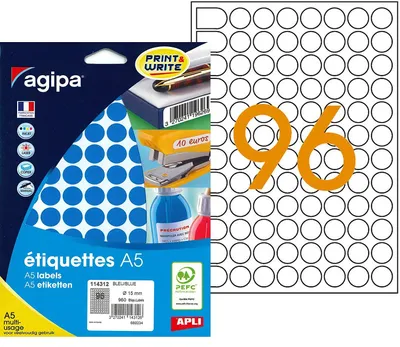 Image de agipa points de marquage, diamètre : 15 mm, rond, bleu