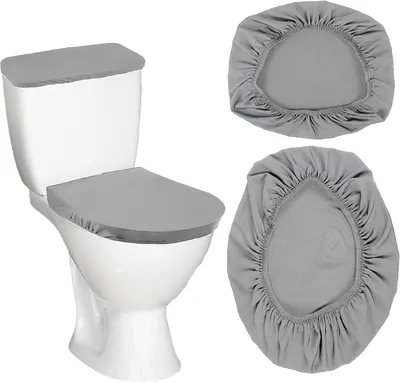 Produktbild von Toilettendeckelbezug Set, 2-teiliges WC-Deckelbezug und Spülkastenabdeckung für gängige Toiletten