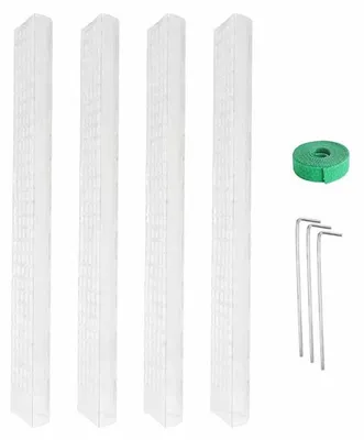 Produktbild von Moosstab Pflanzenstütze 4er Set 61cm, Rankhilfe für Monstera Kletterpflanzen, transparente Pflanzenstäbe mit Erdspießen, stabile Zimmerpflanzen Rankhilfe
