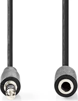 Produktbild von Nedis Stereo-Audiokabel - 3.5 mm Stecker - 3.5 mm Buchse - Vernickelt - 1.00 m - Rund - Schwarz - Label