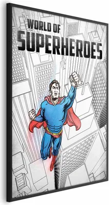 Produktbild von Posterpapier Poster - World of Superheroes 29.7x42 cm Für Kinder h-C-0137-ao-a