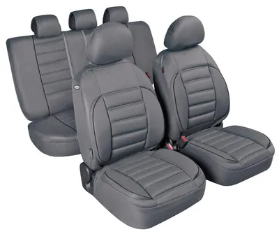 Produktbild von LAMPA De-Luxe Sport Edition Sitzschonbezug Vorne und Hinten Universal Grau Sitzbezug