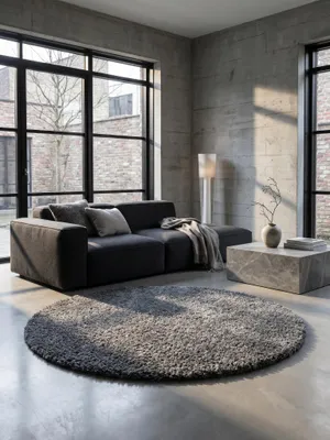 Teppich Grey rund im modernen Wohnzimmer_#sku_HOMELIFE1201201500GREY-HOMELIFE1601601500GREY-HOMELIFE2002001500GREY-HOMELIFE80801500GREY#