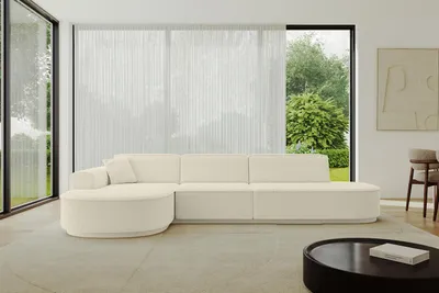 Produktbild von ALTDECOR Ecksofa in L-Form  MARI-L2-v3 - 328x171x83 cm  Beige -  Corner Sofa Bett Eckcouch Couch  Wohnlandschaft Cauchsofa