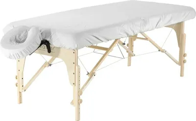 Produktbild von Master Massage Dignity & Luxury Mikrofaser Liegebezug Set für Massagebank Massageliege und Kopfteil 2pc Weiß