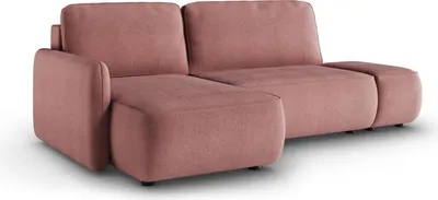 Immagine prodotto di Rezzo - Divano Letto con Penisola, 229x148 cm Rosa, Contenitore