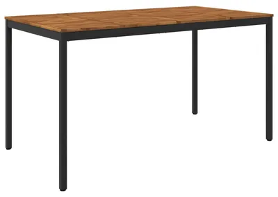 Obrázek produktu pro Venkovní stůl do zahrady, přírodní barva a černá, rozměry 196 x 100,5 x 105 cm