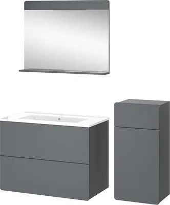 Obrázek produktu pro Koupelnový nábytek Vicco Izan Šedá 4 kusy s midi jednotkou, Model 41609