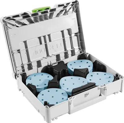 Zdjęcie produktu dla Festool SYS-STF D125 GR-Set Zestaw materiałów ściernych P60 - P220 100 szt. ( 578193 ) do szlifierki mimośrodowej 125 mm + Systainer