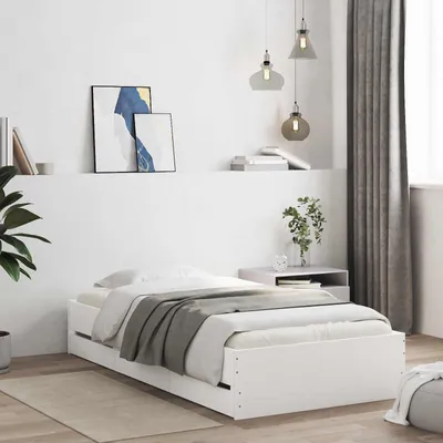 Immagine prodotto di Maison Exclusive - Letto con contenitore e cassetti, bianco, realizzato in legno composito