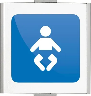 Produktbild von FRANKFURT Türschild 120x120mm mit Piktogramm Wickelraum