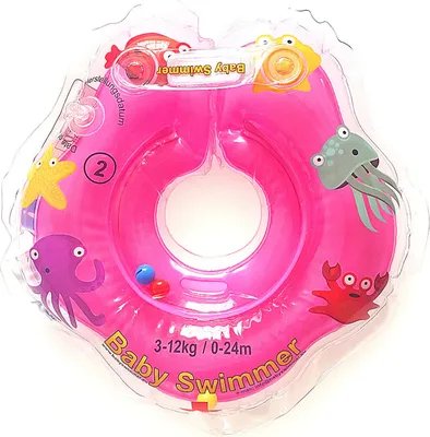 Obroża na szyję dla niemowląt Babyswimmer Pink 0-24 mes