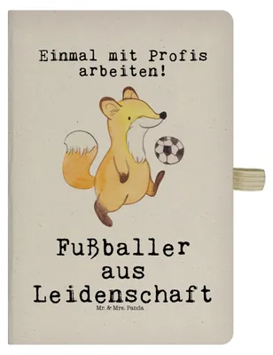 Produktbild von Mr. & Mrs. Panda Skizzenbuch Fußballer Leidenschaft - Transparent - Geschenk, Kladde, Fußballspieler, Lustig, Fußballwitz, Journal A5, notizbuch, Adressbuch, Fußballspiel