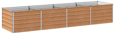 Obrázek produktu pro Vyvýšený záhon do zahrady, dřevěný, hnědý, rozměry 320 x 80 x 55 cm