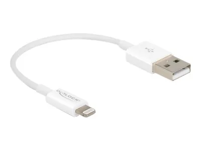 Obrázok produktu pre Delock Lightning kábel - USB samec na Lightning samec - 15 cm - biely - pre Apple iPad/iPhone/iPod (Lightning)
