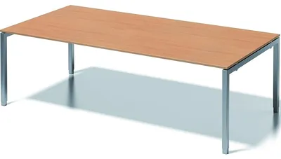 Zdjęcie produktu dla Cito – biurko kierownicze/stół konferencyjny | podstawa w kształcie litery U z regulacją wysokości, szerokość 2400 mm, głębokość 1200 mm