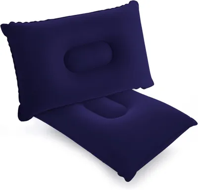 Imagen del producto de Almohadas inflables, 2 unidades, 34 x 22 cm, ligeras y portátiles, ideales para camping