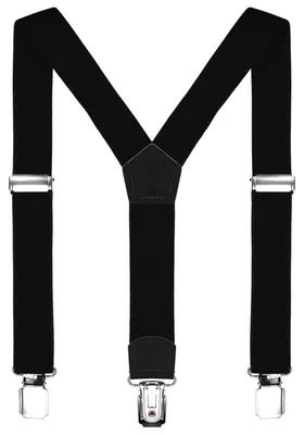 Produktbild von DonDon Kinder Hosenträger schwarz 2 cm schmal längenverstellbar für eine Körpergröße von 80 cm bis 110 cm bzw. 1 - 5 Jahre