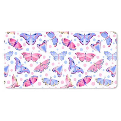 Produktbild von MuchoWow® Mauspad Mousepad Schmetterlinge - Punkte - Muster 60x30 cm - Mousepads - Maus Mat - Pad - Mausunterlage - Nachhaltig