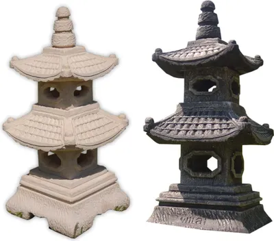 Produktbild von 2 stöckige Pagode (Japanlampe) grau