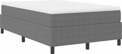 Produktbild von vidaXL Boxspringbett Hellgrau und Weiß 120 x 200 cm Cordstoff