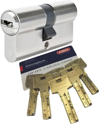Produktbild von ABUS Bravus 4000 Doppelzylinder mit erhöhtem Bohrschutz BS01 u. N+G, Länge (a/b) 35/55mm (c=90mm), mit 6 Schlüssel, nach DIN EN1303, Angriffswiderstandsklasse B, mit Not- u. Gefahrenfunktion