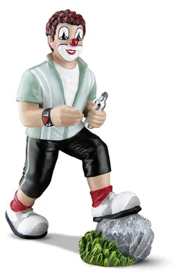 Productafbeelding van Gilde Clown, "Blijf fit", kunsthars, meerkleurig, verpakkingseenheid 1, lengte 10 cm, breedte 7 cm, hoogte 14,5 cm. Artikelnummer: 4063387102855