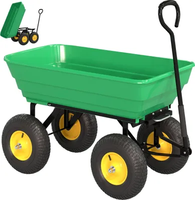 Immagine prodotto di Carrello da giardino con funzione ribaltabile, 75 litri, capacità 200 kg
