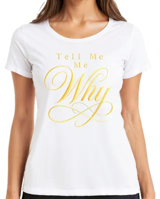 Productafbeelding van Tell Me Why: Gouden jaren '90 popmuziek, nostalgie, cult. Dames T-shirt, wit, maat 3XL