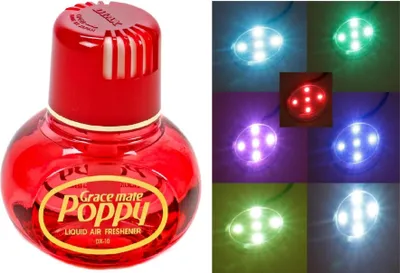 Produktbild von Lufterfrischer Duft Kirsche Poppy LED Multicolor Beleuchtung mit Dimmfunktion 12 / 24 Volt LKW Auto KFZ Wohnmobil