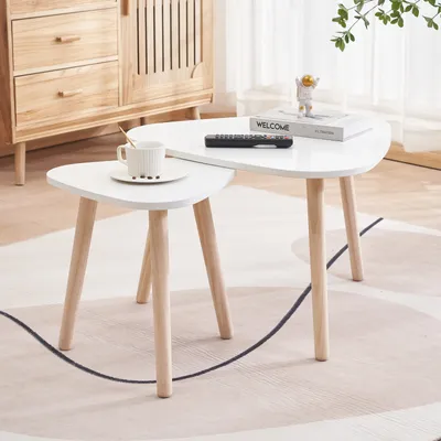 Produktbild von 2er Set Beistelltisch Couchtisch Sofatisch Kaffeetisch Satztisch