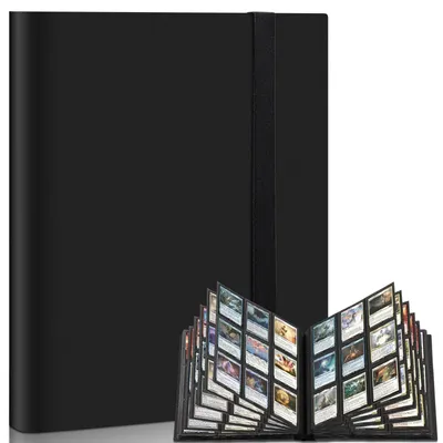 Produktbild von Elzusha – Sammelalbum für Tauschkarten – 9 Fächer, 360 Karten – Schwarz