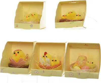 Image de 10 Modèles Assortis De Nids De Pâques ø5x4cm