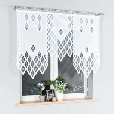 Produktbild von Dekoracyjna łukowa krótka zasłona z klapką OTTO 160 biała 160x120 cm MyBestHome