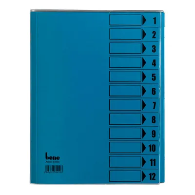 Produktbild von bene Ordnungsmappe 12 Fächer blau