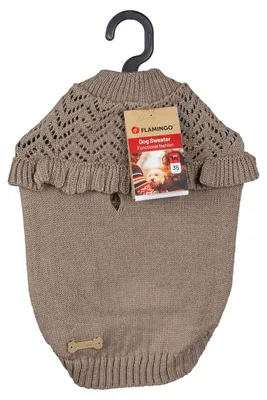Produktbild von Flamingo Hundepullover Sady beige, Rückenlänge: 35 cm