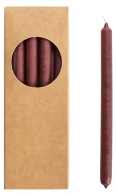 Immagine prodotto di Candele Rustik Lys a forma di matita, colore melanzana - 1,2 x 17,5 cm - confezione da 20 pezzi