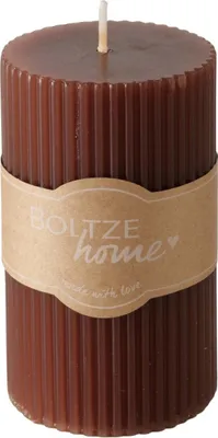Produktbild von Boltze Gruppe Classic Stumpenkerze braun 10cm (1 Stück)