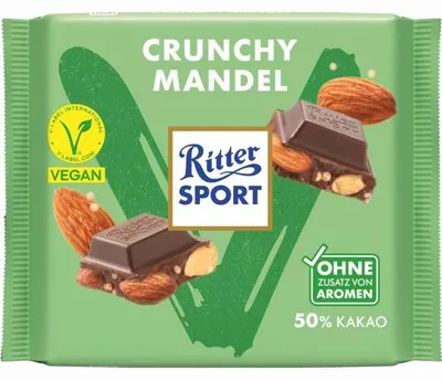 Produktbild von Ritter Sport Vegan Crunchy Mandel 100g