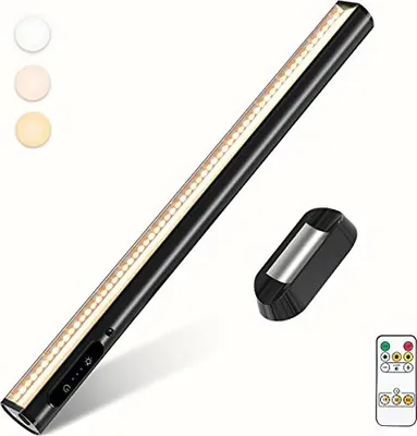 Obrázok produktu pre Bravzurg kuchynská LED batéria, 4000 mAh diaľkové ovládanie osvetlenia skrinky, stmievateľná batéria bezdrôtová, dobíjateľná