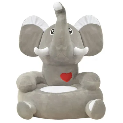 Obrázok produktu pre vidaXL Plyšové detské kreslo Elephant Grey