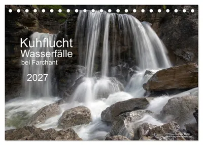 Produktbild von Kuhflucht Wasserfälle bei Farchant (Tischkalender 2027 DIN A5 quer), CALVENDO Monatskalender