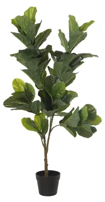 Kunstpflanze Ficus aus PU, 120 cm, Grün