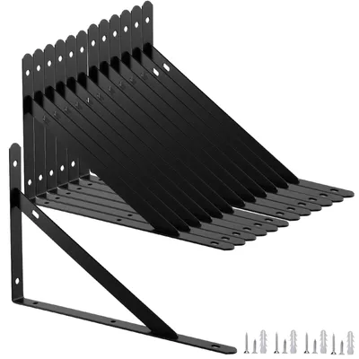 Produktbild von Solidchoice – Set mit 12 stabilen Wandhalterungen für Bretter