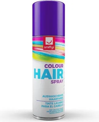 Produktbild von Color Haarspray Smiffys - Farbspray 125 ml | Lila