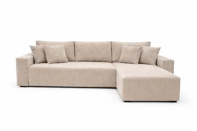 Produktbild von Ecksofa EDEN in Beige 235 x 75 x 144 cm,  modernes Ecksofa mit Schlaffunktion Links und Rechts montierbar