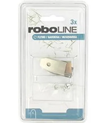 Image de Blister contenant 3 lames adaptables pour robots Electrolux, Husqvarna et Gardena, électriques. L : 36 mm. Remplace l'original : 5351387-02, 5351