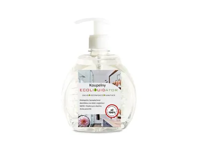 Obrázok produktu pre Ecoliquid ECOLIQUIDÁTOR do kúpeľne, čistiaci a dezinfekčný prostriedok, ružový kvet, dávkovač 500 ml