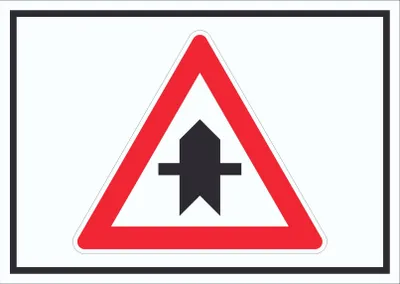 Produktbild von Vorfahrt nächste Kreuzung/Einmündung Symbol Schild A5 (148x210mm)