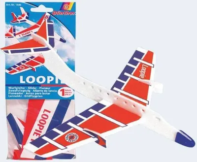 Produktbild von Paul Günther 1440 - Segelflugzeug Loopie, Wurfgleiter ca. 22 x 20 cm groß, vollzieht Loopings und Gleitflüge